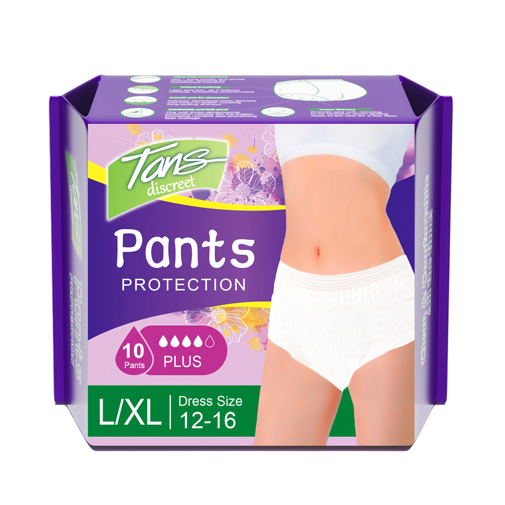 Foreign trade export manufacturers wholesale production of cotton soft pants type sanitary napkins large size night with pajama pants at ease pants English full figure