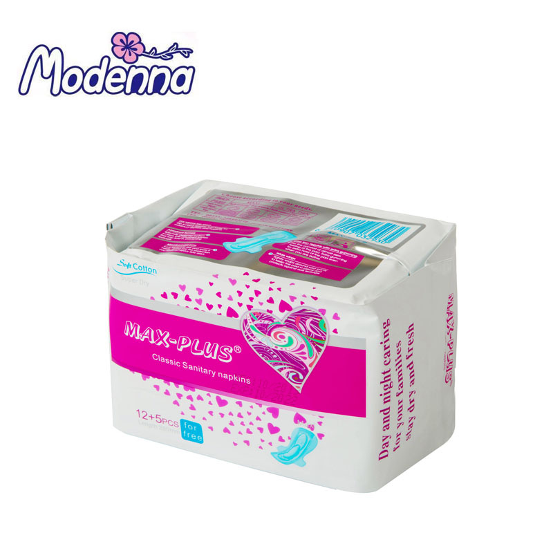 Foreign trade export West Africa sanitary napkins 12+5 night with a combination of longer sanitary napkins Specification drawing