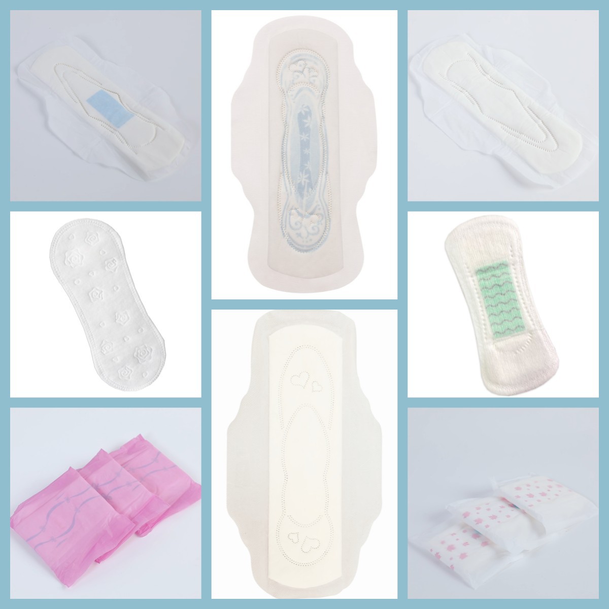 Sanitary napkin factory wholesale sanitary napkin pads 6+6+4 assembly export to West Africa Kenya Specification drawing