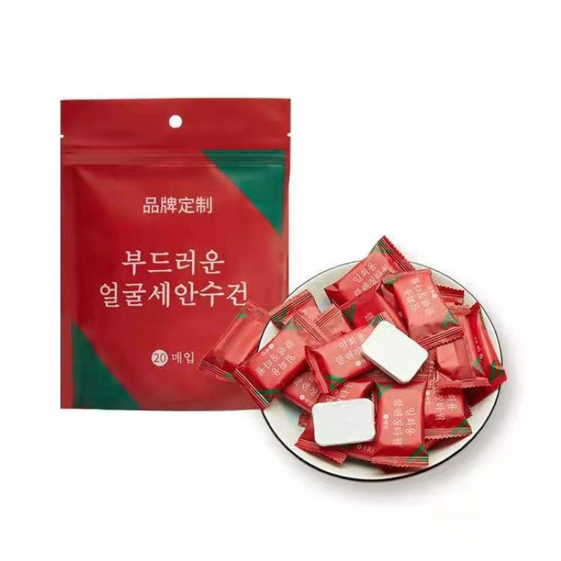 Compressed towel wholesale travel towel Thickened portable disposable face towel Makeup remover pack clean face towel small square towel Application Scenario