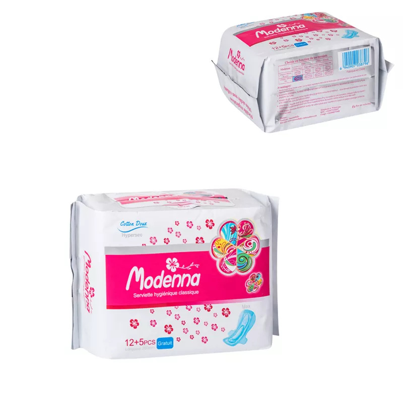 Foreign trade export West Africa sanitary napkins 12+5 night with a combination of longer sanitary napkins