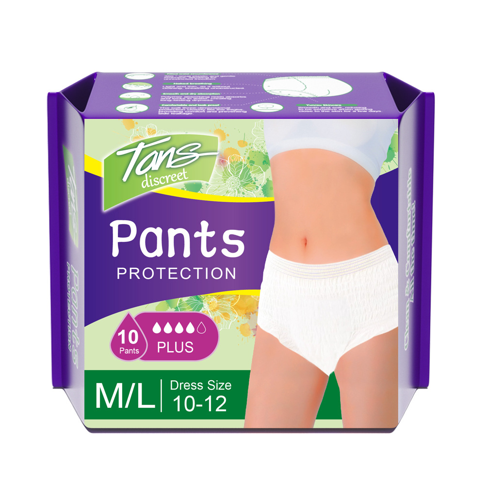 Foreign trade export manufacturers wholesale production of cotton soft pants type sanitary napkins large size night with pajama pants at ease pants English