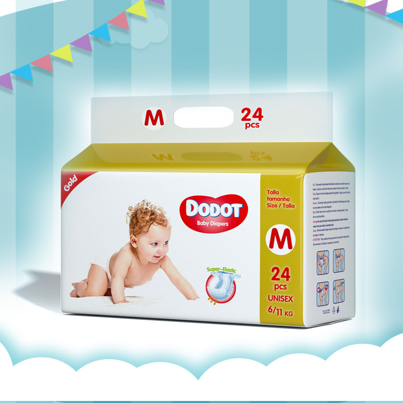 Foreign trade export baby diapers wood pulp polymer structure S/M/L/XL four yards DODOT brand